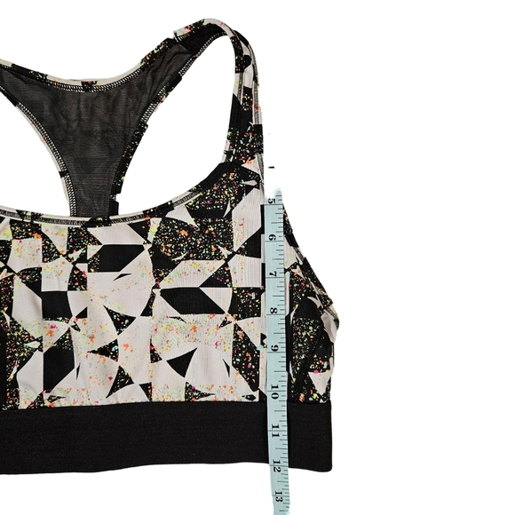 Victoria's Secret "The Player"Sports Bra,Black/White With Neon Splatter, Medium - Picture 11 of 11